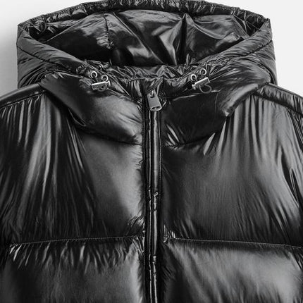 Heren Winterjas Dons | Warme Puffer Jacket 100% Dons | RCS Gerecycled Polyamide | Verstelbare Capuchon & Hals | Koude Bestendig