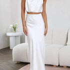 Elegante dames set met top en lange rok - Visconte