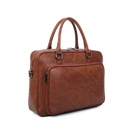 Ines Delaure Laptoptas 15.6 inch | Polyurethaan | Meerdere Vakken | Schouderband & Handvat | Zakelijke Tas voor Werk & School