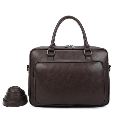 Ines Delaure Laptoptas 15.6 inch | Polyurethaan | Meerdere Vakken | Schouderband & Handvat | Zakelijke Tas voor Werk & School