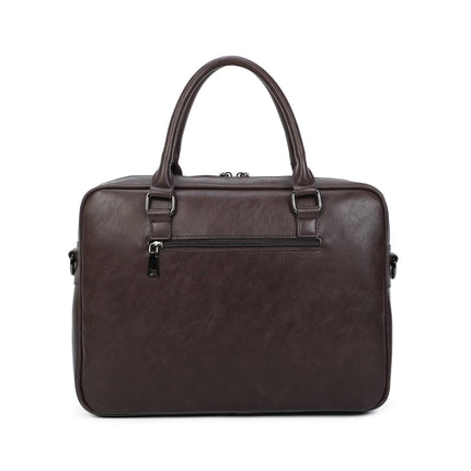 Ines Delaure Laptoptas 15.6 inch | Polyurethaan | Meerdere Vakken | Schouderband & Handvat | Zakelijke Tas voor Werk & School