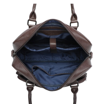 Ines Delaure Laptoptas 15.6 inch | Polyurethaan | Meerdere Vakken | Schouderband & Handvat | Zakelijke Tas voor Werk & School