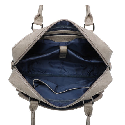 Ines Delaure Laptoptas 15.6 inch | Polyurethaan | Meerdere Vakken | Schouderband & Handvat | Zakelijke Tas voor Werk & School