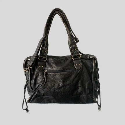 Jeoara Vintage PU-leer Tas Dames | Ruime Organizer Handtas Met Schouderbanden | Tijdloos Ontwerp | Duurzaam Stijlvol Accessoire