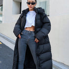 Lange Winterjas Dames | Warme Gewatteerde Winter Pufferjas met Capuchon | Stijlvol Casual Off-White | Polyester Isolatie