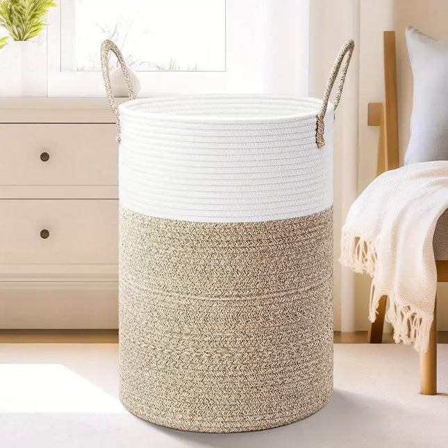 Veelzijdige Opbergmand Met Royale Capaciteit | Stevige Duurzame Mand | Tijdloos Design Voor Elke Interieurstijl | Handvatten Voor Eenvoudige Verplaatsing | Ideaal Voor Wasgoed, Speelgoed En Meer | Stijlvolle Opbergoplossing Voor Huis