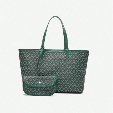 PVC Schoudertas Dames | Ruime Casual Tas Studenten | Lichtgewicht Handtas | Waterafstotend & Duurzaam | Stijlvolle Tote Bag