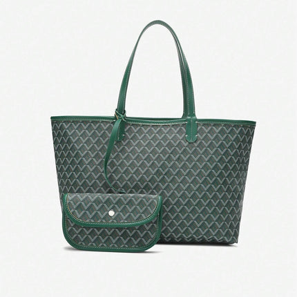 PVC Schoudertas Dames | Ruime Casual Tas Studenten | Lichtgewicht Handtas | Waterafstotend & Duurzaam | Stijlvolle Tote Bag