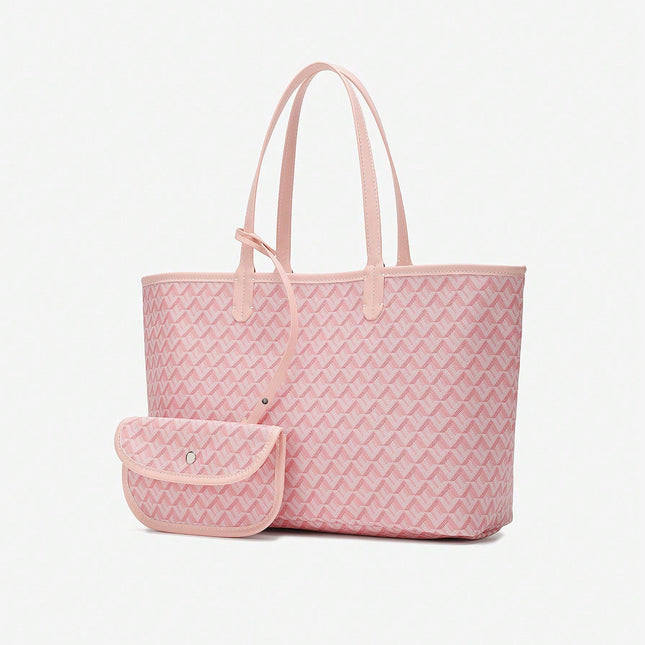 PVC Schoudertas Dames | Ruime Casual Tas Studenten | Lichtgewicht Handtas | Waterafstotend & Duurzaam | Stijlvolle Tote Bag