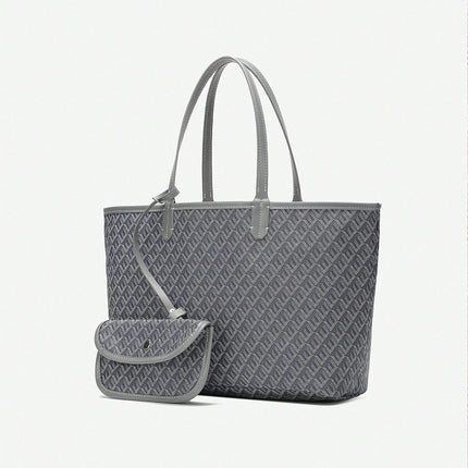PVC Schoudertas Dames | Ruime Casual Tas Studenten | Lichtgewicht Handtas | Waterafstotend & Duurzaam | Stijlvolle Tote Bag