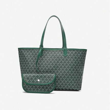 PVC Schoudertas Dames | Ruime Casual Tas Studenten | Lichtgewicht Handtas | Waterafstotend & Duurzaam | Stijlvolle Tote Bag