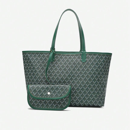 PVC Schoudertas Dames | Ruime Casual Tas Studenten | Lichtgewicht Handtas | Waterafstotend & Duurzaam | Stijlvolle Tote Bag