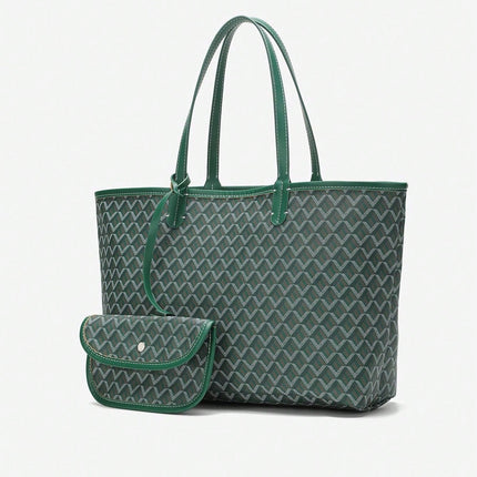 PVC Schoudertas Dames | Ruime Casual Tas Studenten | Lichtgewicht Handtas | Waterafstotend & Duurzaam | Stijlvolle Tote Bag