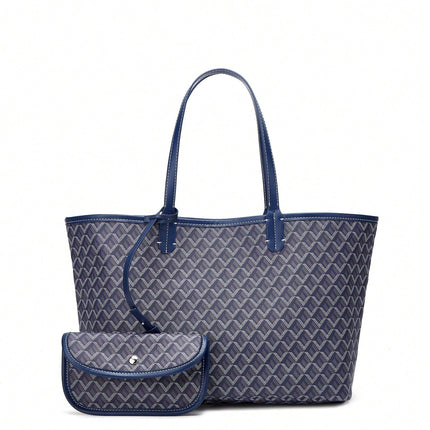PVC Schoudertas Dames | Ruime Casual Tas Studenten | Lichtgewicht Handtas | Waterafstotend & Duurzaam | Stijlvolle Tote Bag