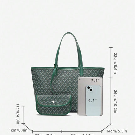 PVC Schoudertas Dames | Ruime Casual Tas Studenten | Lichtgewicht Handtas | Waterafstotend & Duurzaam | Stijlvolle Tote Bag