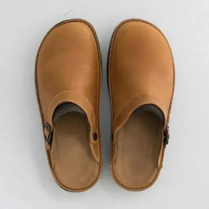 Comfortabele Herenpantoffels Leer Antislip Zool | Stijlvolle Orthopedische Huisschoenen | Duurzame Ondersteuning en Luxe | Geschikt voor Binnenshuis Gebruik | Ideaal voor Alle Seizoenen | Hoogwaardige Materialen