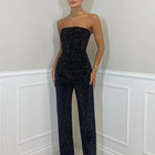 Cato | Strapless Luxe Jumpsuit Dames | Glanzende Stoffen | Elegante Aansluitende Pasvorm | Perfect Voor Gala Feest Diners | Stretch Comfort