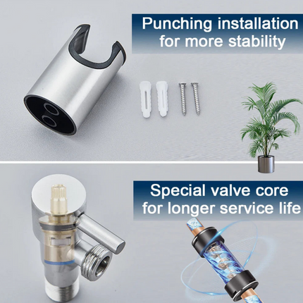 Toilet Waterbesparende Sprayer | Blijvend Comfort en Hygiëne | Milieuvriendelijk | Slank Ontwerp voor Moderne Badkamer | Eenvoudige Installatie | Instelbare Waterdruk | Roestbestendig Materiaal | Geschikt voor Dagelijks Gebruik