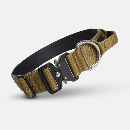 Tactische Nylon Hondenhalsband Met Handvat | Sterke Trainingshalsband Voor Krachtige Honden | Veiligheid & Duurzaamheid | Met Snelsluiting | Hondenaccessoires Voor Militair Gebruik | Geschikt Voor Grote Rassen