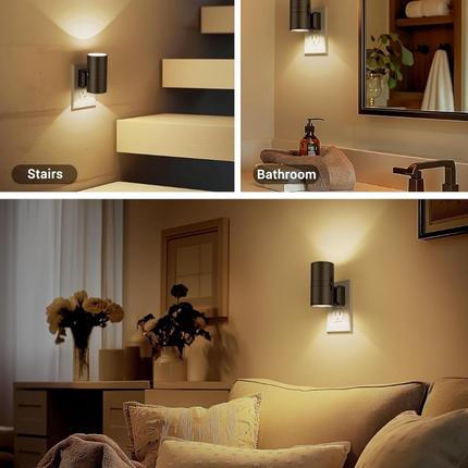 LED Nachtlamp Dimbaar | Energiezuinige Plug-In Verlichting | Instelbare Helderheid | Compact Ontwerp voor Slaapkamer & Gang | Perfecte Kinderslaapkamer Oplossing | Duurzaam & Betrouwbaar | Eenvoudige Installatie