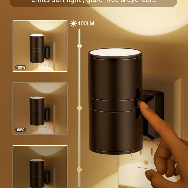 LED Nachtlamp Dimbaar | Energiezuinige Plug-In Verlichting | Instelbare Helderheid | Compact Ontwerp voor Slaapkamer & Gang | Perfecte Kinderslaapkamer Oplossing | Duurzaam & Betrouwbaar | Eenvoudige Installatie