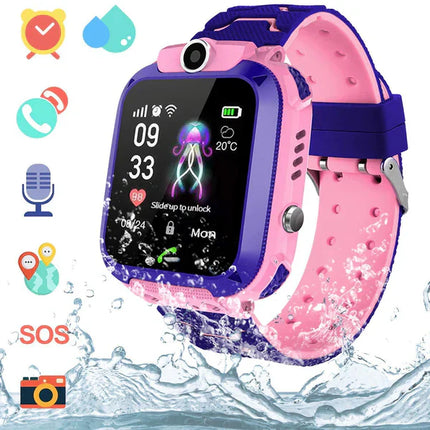 Kinder GPS Smartwatch Met Locatie Volgen En Telefoonfunctie | SOS Noodknop | Tweezijdige Communicatie | Waterbestendig | Geofencing | Duurzaam En Comfortabel | Realtime Locatie App | Met Camera | Oplaadbaar Ontwerp