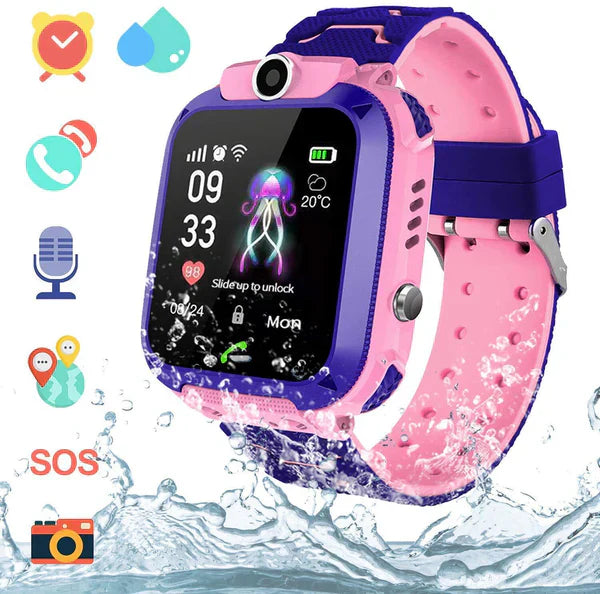 Kinder GPS Smartwatch Met Locatie Volgen En Telefoonfunctie | SOS Noodknop | Tweezijdige Communicatie | Waterbestendig | Geofencing | Duurzaam En Comfortabel | Realtime Locatie App | Met Camera | Oplaadbaar Ontwerp