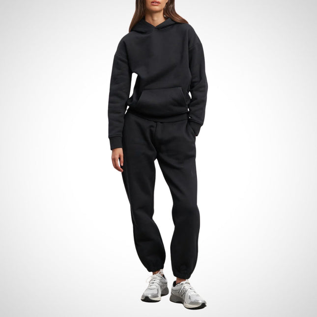 Urban Jogger Set Dames | Hoodie en Broek | Zachte Ademende Katoen Mix | Comfort Fit | Met Capuchon en Kangoeroezak | Trendy Kleurkeuze
