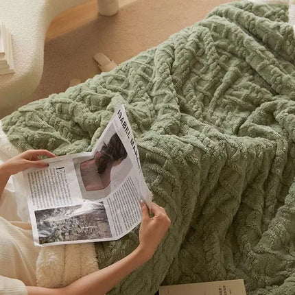 Luxe Lamswollen en Fleece Winterdeken | Hoogwaardige Warmte en Comfort | Tijdloze Stijl voor Woon- en Slaapkamer | Ademend en Isolerend voor Koude Nachten | Perfect voor Huiskamer of Slaapkamer | Lichtgewicht en Comfortabel voor Dagelijks Gebruik