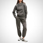 Urban Jogger Set Dames | Hoodie en Broek | Zachte Ademende Katoen Mix | Comfort Fit | Met Capuchon en Kangoeroezak | Trendy Kleurkeuze