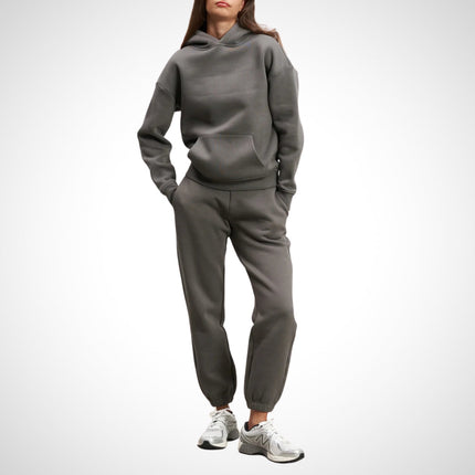 Urban Jogger Set Dames | Hoodie en Broek | Zachte Ademende Katoen Mix | Comfort Fit | Met Capuchon en Kangoeroezak | Trendy Kleurkeuze