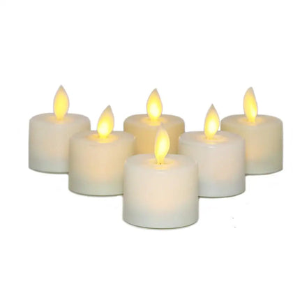 Authentieke Bewegende Lont | Realistisch Vlamloos LED Kaarsen Set | Afstandsbediening | Veilig | Sfeerverlichting | Kunststof | Ideaal Voor Kerst, Bruiloften & Kerkelijke Evenementen | 4.8x3.7cm