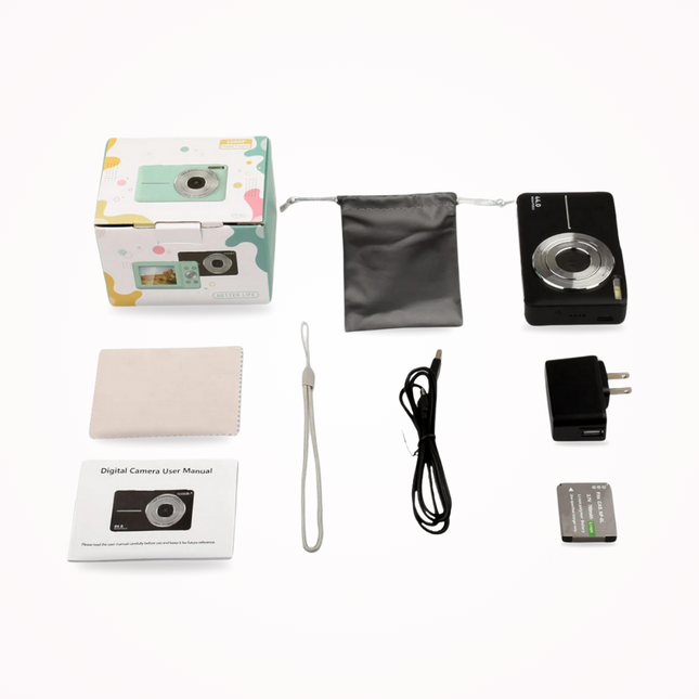 RetroSnap Vintage Digitale Camera | 1080p Video-opname | Hoge Resolutie Foto's | Nostalgisch Ontwerp | Lichtgewicht | Draagbaar | Gebruiksvriendelijk | Retro-fotografie voor Reizen, Feestjes en Dagelijks Gebruik | Automatische Helderheidsaanpassing