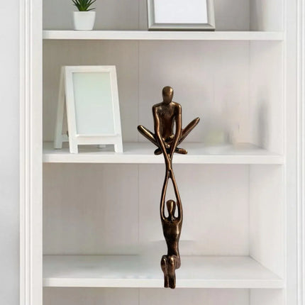 Beeldje Hars | Liefde en Evenwicht Decoratie | Origineel Cadeau Idee | Huisdecoratie Vitrinekast Slaapkamer Kantoor | 10,2x6,4x20,5 cm