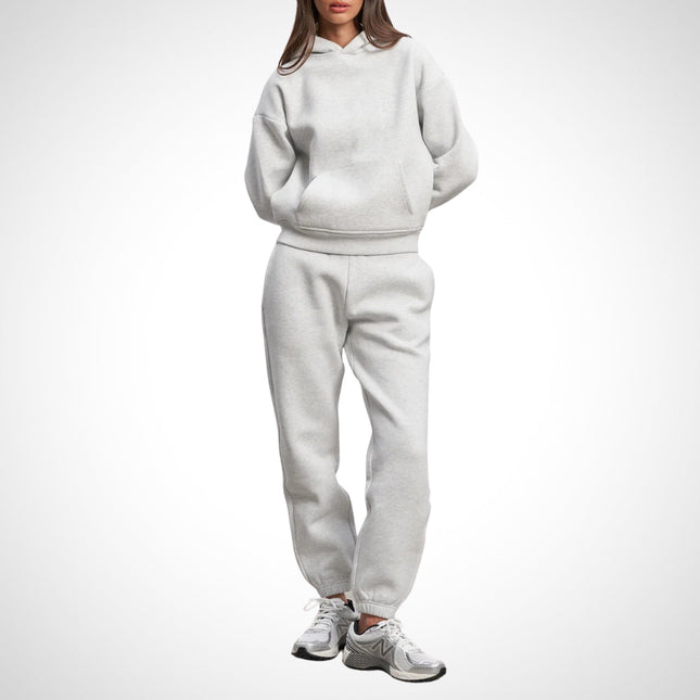 Urban Jogger Set Dames | Hoodie en Broek | Zachte Ademende Katoen Mix | Comfort Fit | Met Capuchon en Kangoeroezak | Trendy Kleurkeuze