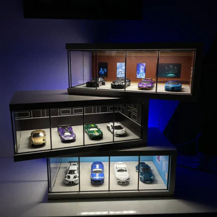 Interactieve Garage | Luxe Display voor Speelgoedauto's | LED-Verlichting | Creatieve Opslagoplossing voor Miniaturen | Inclusief USB Kabel | Duurzaam en Kindvriendelijk | Perfect Cadeau voor Autoverzamelaars | GaragePro™