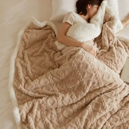 Luxe Lamswollen en Fleece Winterdeken | Hoogwaardige Warmte en Comfort | Tijdloze Stijl voor Woon- en Slaapkamer | Ademend en Isolerend voor Koude Nachten | Perfect voor Huiskamer of Slaapkamer | Lichtgewicht en Comfortabel voor Dagelijks Gebruik