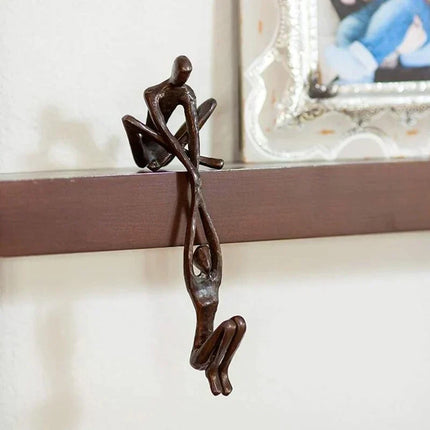 Beeldje Hars | Liefde en Evenwicht Decoratie | Origineel Cadeau Idee | Huisdecoratie Vitrinekast Slaapkamer Kantoor | 10,2x6,4x20,5 cm