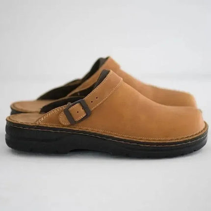 Comfortabele Herenpantoffels Leer Antislip Zool | Stijlvolle Orthopedische Huisschoenen | Duurzame Ondersteuning en Luxe | Geschikt voor Binnenshuis Gebruik | Ideaal voor Alle Seizoenen | Hoogwaardige Materialen