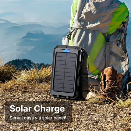 Waterdichte Zonne-oplader Powerbank 500.000mAh | Duurzaam & Compact | Dubbele USB | Zaklamp Functie | Waterbestendig IP44 | Zonne-energiebesturing | Smartphone Accu Oplader | Veilig & Betrouwbaar
