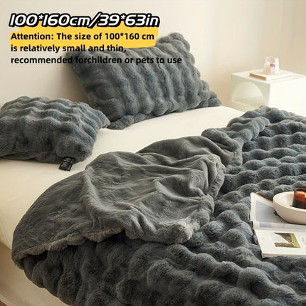 Zachte Luxe Dubbele Fleece Dekens | Comfortabel Warm Faux Rabbit Ontwerp | Perfect voor Slaapkamer Bank Auto | Alle Seizoenen