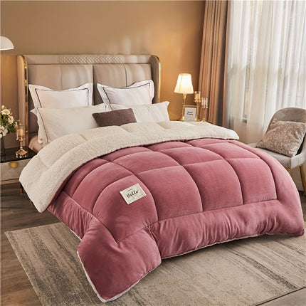 Drie-laags Dekbed van 100% Polyester | Comfortabel en Warm voor Herfst en Winter | Omkeerbare Dekbedden in Blauw, Roze, Grijs | Machinewasbaar | Verkrijgbaar in 150x200cm, 173x224cm, 203x229cm | Ideaal voor Koude Nachten