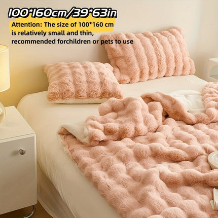 Zachte Luxe Dubbele Fleece Dekens | Comfortabel Warm Faux Rabbit Ontwerp | Perfect voor Slaapkamer Bank Auto | Alle Seizoenen