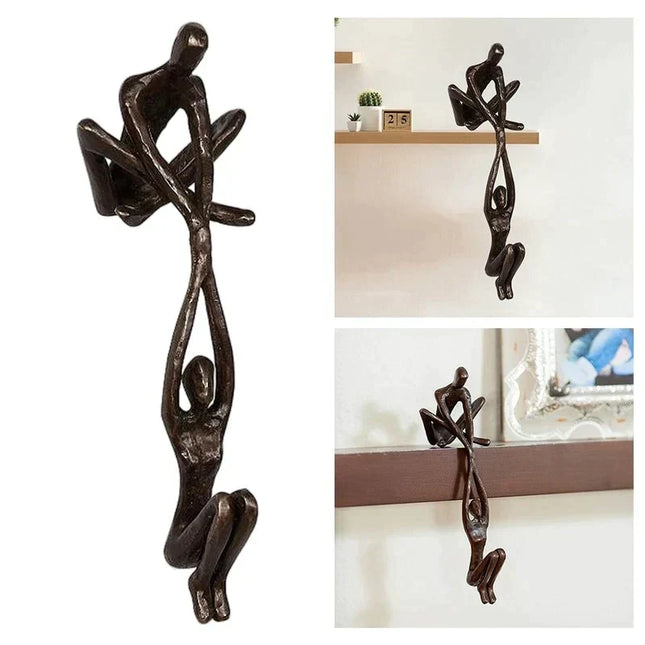 Beeldje Hars | Liefde en Evenwicht Decoratie | Origineel Cadeau Idee | Huisdecoratie Vitrinekast Slaapkamer Kantoor | 10,2x6,4x20,5 cm