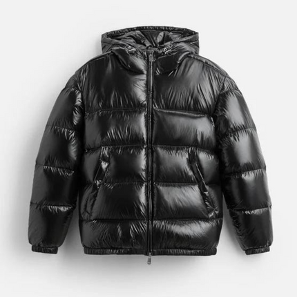 Heren Winterjas Dons | Warme Puffer Jacket 100% Dons | RCS Gerecycled Polyamide | Verstelbare Capuchon & Hals | Koude Bestendig