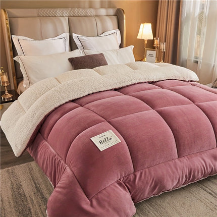 Drie-laags Dekbed van 100% Polyester | Comfortabel en Warm voor Herfst en Winter | Omkeerbare Dekbedden in Blauw, Roze, Grijs | Machinewasbaar | Verkrijgbaar in 150x200cm, 173x224cm, 203x229cm | Ideaal voor Koude Nachten