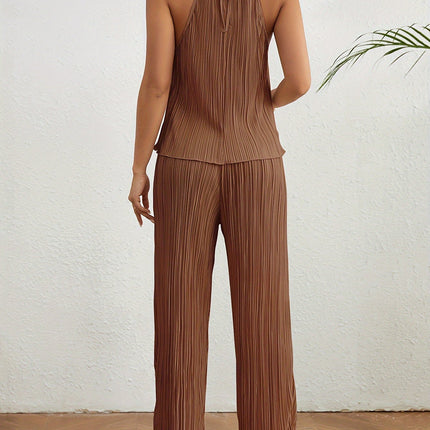 Geplooide Chique Zomer Jumpsuit Voor Dames | Elegante En Comfortabele Luchtige Outfit Met Trendy Designs | Herbruikbare Duurzame Materialen
