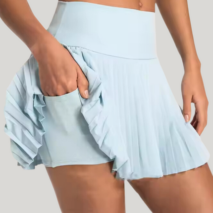 Sportrok dames | Ingebouwd broekje | Tennis en sporten | Comfortabel en stijlvol | Nylon spandex mix | Kreukelvrij en ademend