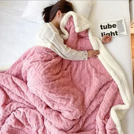 Luxe Lamswollen en Fleece Winterdeken | Hoogwaardige Warmte en Comfort | Tijdloze Stijl voor Woon- en Slaapkamer | Ademend en Isolerend voor Koude Nachten | Perfect voor Huiskamer of Slaapkamer | Lichtgewicht en Comfortabel voor Dagelijks Gebruik