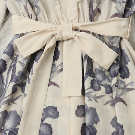 Elegante Blouse Jurk Dames | V-hals | Bloemenprint | Ademend & Comfortabel | Ideaal Voor Werk & Vrije Tijd | Modieuze Pasvorm | Lente/Herfst/Zomer | Elegante Details | Elastische Taille | Vrouwelijke Stijl